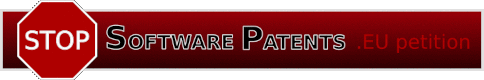 stopsoftwarepatents.eu petition banner